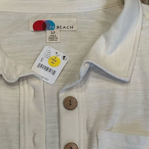 Free People Beach High Rise Jacket Blazer Ivory Sz Small NWT - Picture 5 of 8